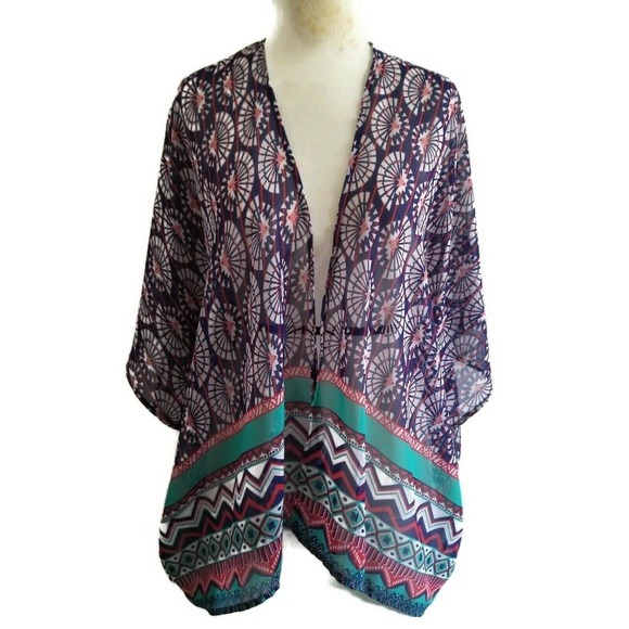 Umgee Tops - Umgee Women's Multi Color Floral Kimono Oversized